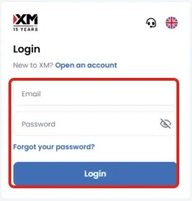 Ô email, mật khẩu và nút Login trong khung đỏ.