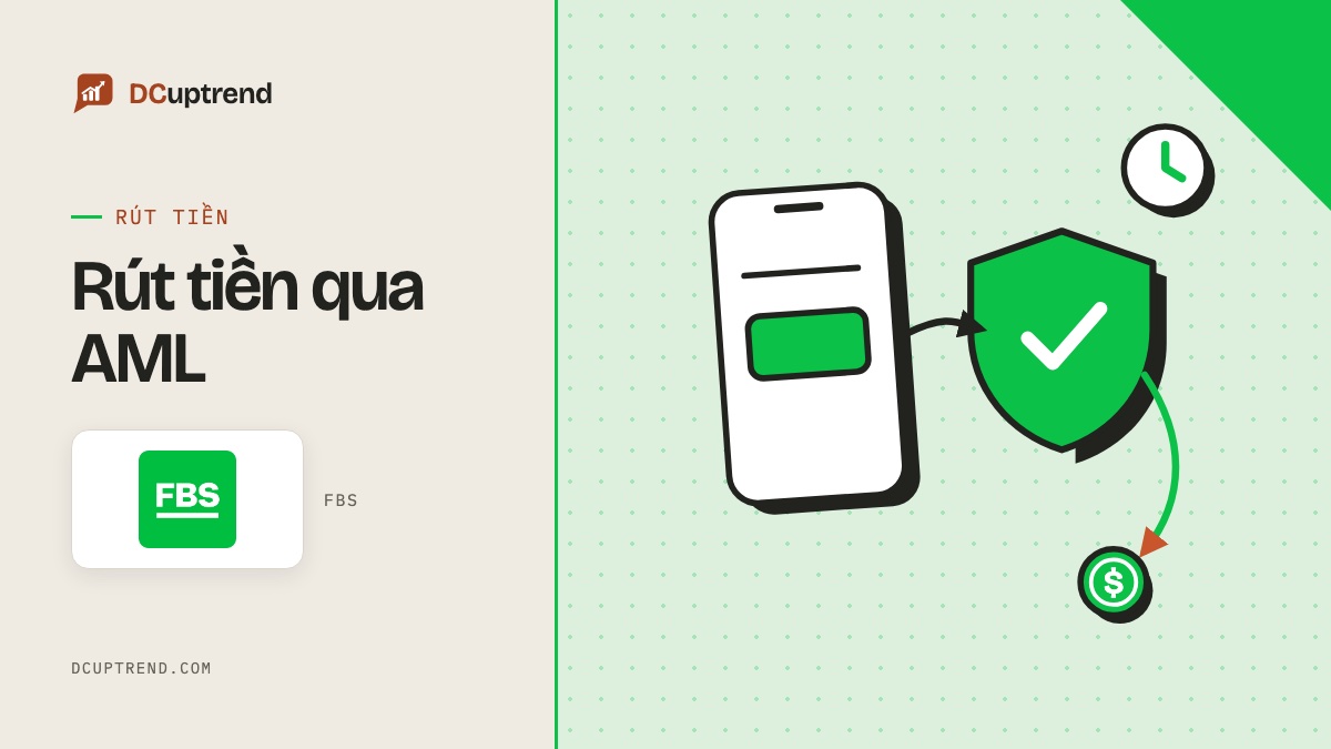 Banner đề mục: Rút tiền qua AML, kèm logo FBS