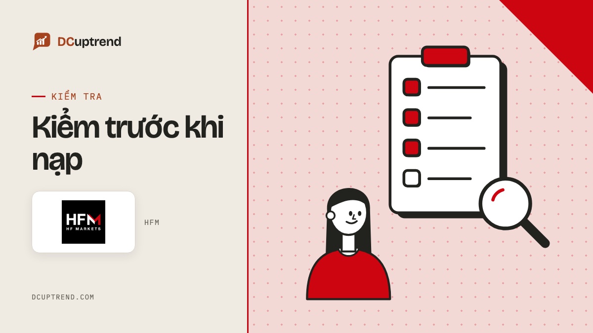 Banner đề mục: Kiểm trước khi nạp, kèm logo HFM
