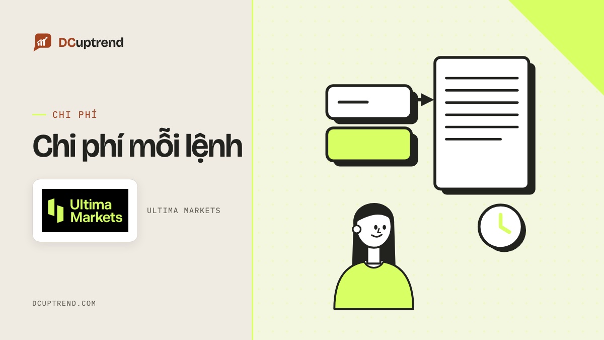 Banner đề mục: Chi phí mỗi lệnh, kèm logo Ultima Markets