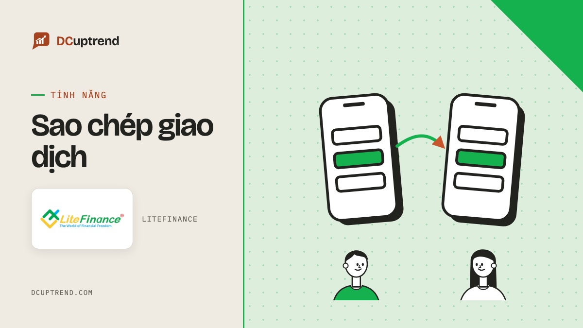 Banner đề mục: Sao chép giao dịch, kèm logo LiteFinance