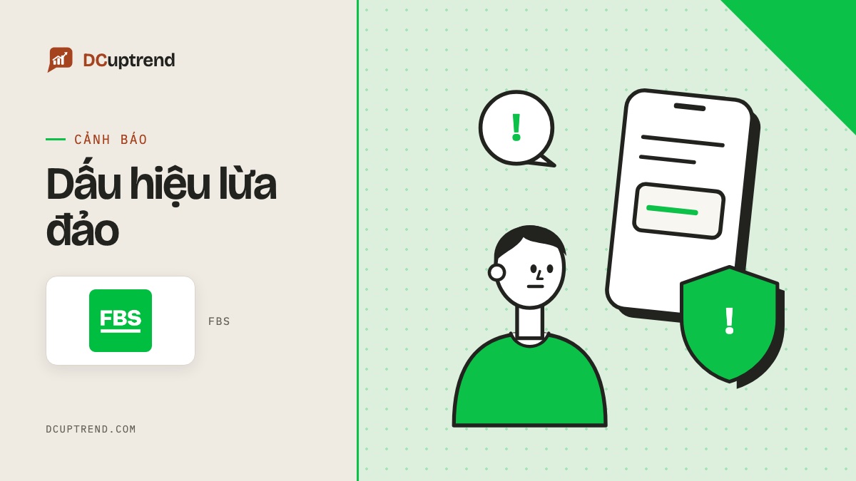 Banner đề mục: Dấu hiệu lừa đảo, kèm logo FBS
