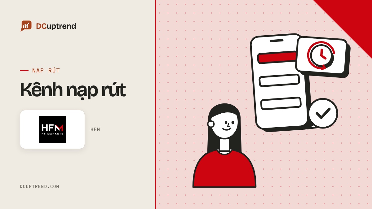 Banner đề mục: Kênh nạp rút, kèm logo HFM