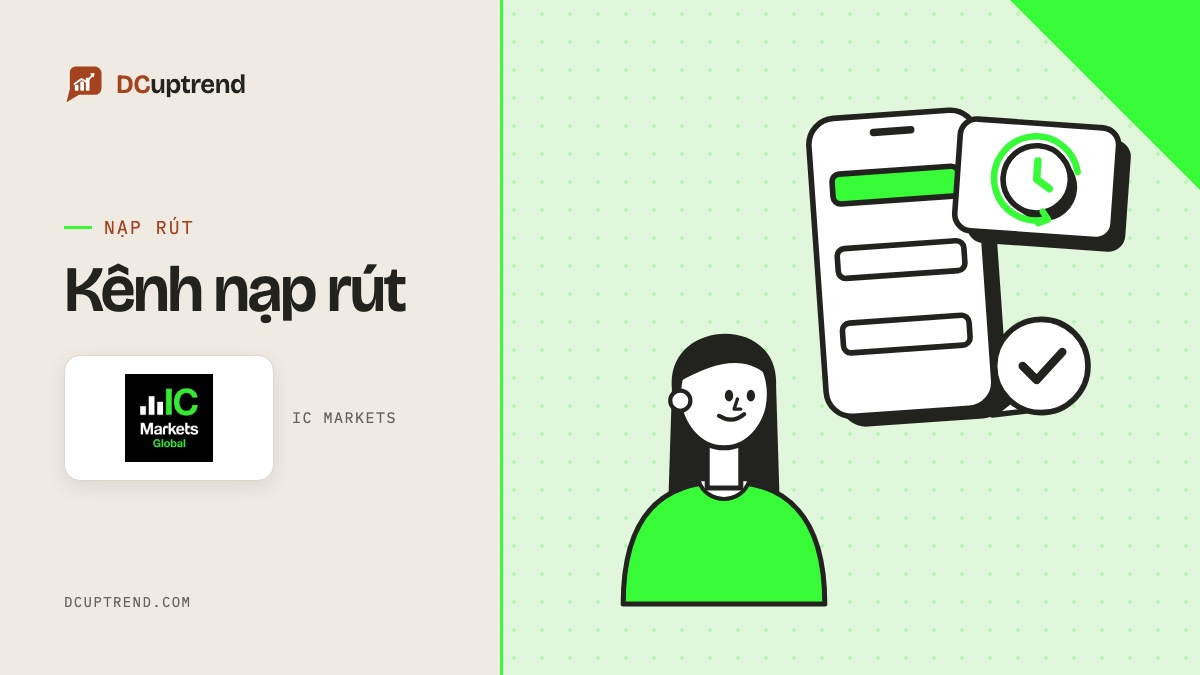 Banner đề mục: Kênh nạp rút, kèm logo IC Markets