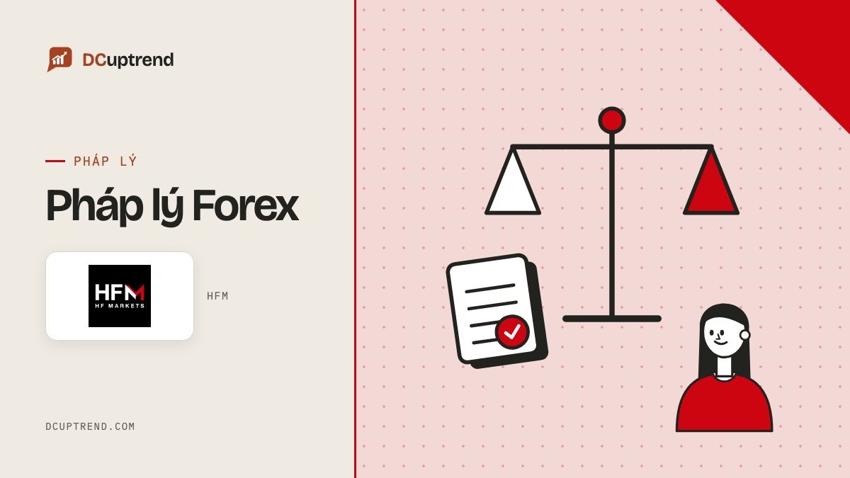 Banner đề mục: Pháp lý Forex, kèm logo HFM